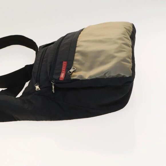 PRADA Sports Shoulder Bag Nylon Black Silver Auth bs26885 - Picture 6 of 16